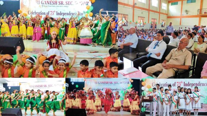 independence celebrated with gaiety in Ganesh School