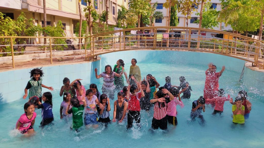 pool party at Ganesh School