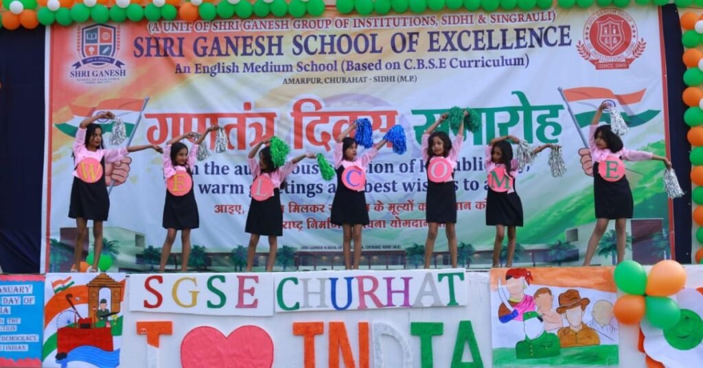 Republic Day Celebration Sidhi, Ganesh School of Excellence Churhat